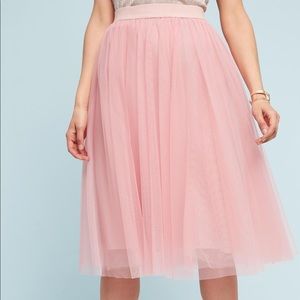 Anthropologie Bailey 44 pink tulle skirt XS NWT